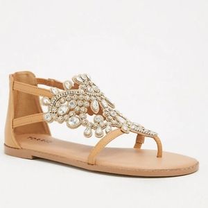 NWT Torrid Gemstone T-strap Sandals size 10W